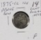 1875-CC ABOVE BOW LIBERTY SEATED DIME - F