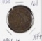 1838 - MATRON HEAD MODIFIED LARGE CENT - XF