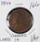 1844 - BRAIDED HAIR LARGE CENT - VG+ CLEANED