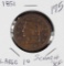 1851 - BRAIDED HAIR LARGE CENT - XF SCRATCHED