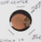 90 % OFF CENTER STRUCK LINCOLN CENT - BU