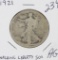 1921 - WALKING LIBERTY HALF DOLLAR - AG