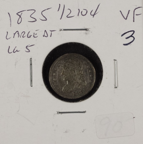 1835 - CAPPED BUST HALF DIME - VF