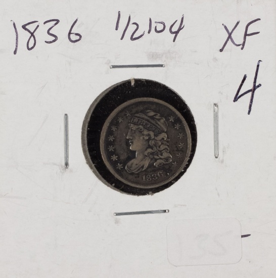 1836 - CAPPED BUST HALF DIME - XF