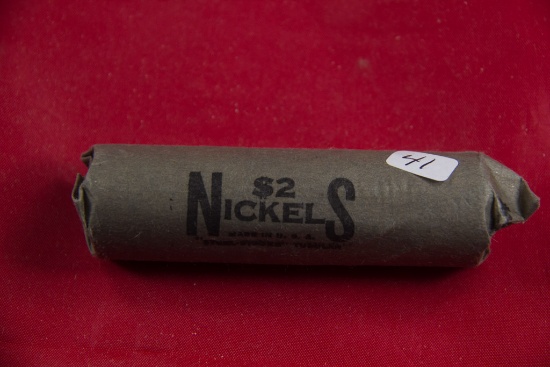 1 - ROLL (40 COINS) - WWII SILVER NICKELS