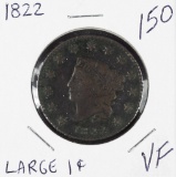 1822 - MATRON HEAD LARGE CENT - VF