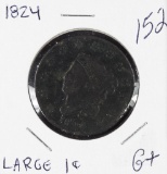 1824 - MATRON HEAD LARGE CENT - G+