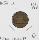 1858 LARGE LETTERS - FLYING EAGLE CENT - G