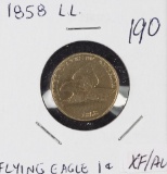 1858 LARGE LETTERS - FLYING EAGLE CENT - XF/AU