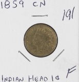 1859 CN - INDIAN HEAD CENT - F