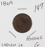 1869 - INDIAN HEAD CENT - G POROUS