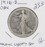 1916 -D WALKING LIBERTY HALF DOLLAR