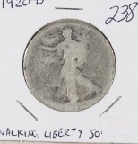 1920-D WALKING LIBERTY HALF DOLLAR - AG