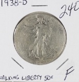 1938-D WALKING LIBERTY HALF DOLLAR - F KEY
