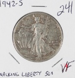 1942-S WALKING LIBERTY HALF DOLLAR - VF
