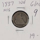 1837 - NO STARS LIBERTY SEATED DIME G/AG