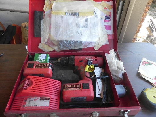 Milwaukee cordless drill with case