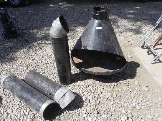 Vintage wood stove th exhaust pipes