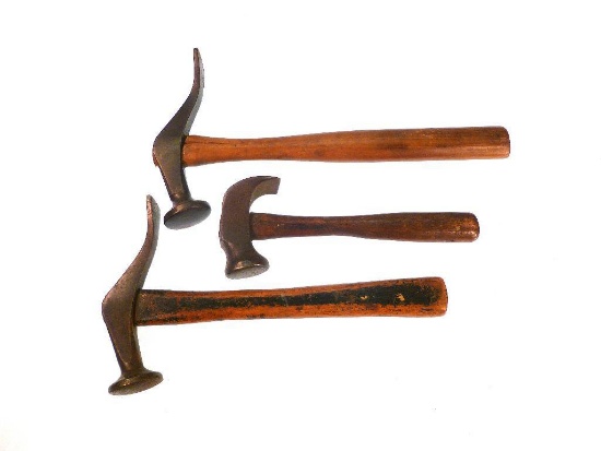 Lot of 3 European-Style Cobbler's Hammers