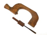 Primitive Wooden Bitstock with Friction-Fit Bit-Pad