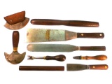 Mixed Lot of Rosewood-Handled Tools ? Including C.S. Osborne Leather?Working Tools