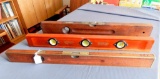 Lot of 3 Stanley Levels