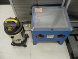 Sandblast cabinet and shop vac