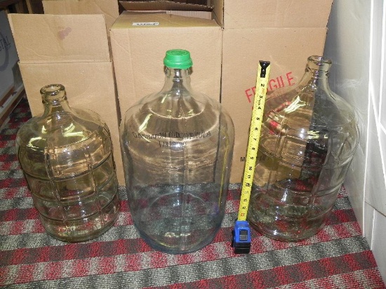3 large glass jugs with original boxes.