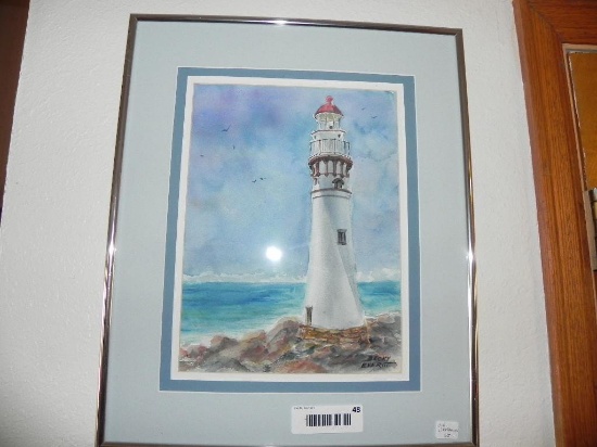 Old Lighthouse Becky Everitt watercolor