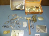 Jewelry making supplies and scrap jewelery lot