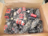 Box of vintage radio tubes