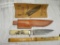WK custom Damascus sheath knife