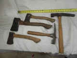 Early hand axes and rock hammers