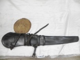 Early wester rifle scabbard and canteen cover