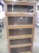 Oak glass doored book case with brass hardware