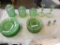 31 piece green glass set