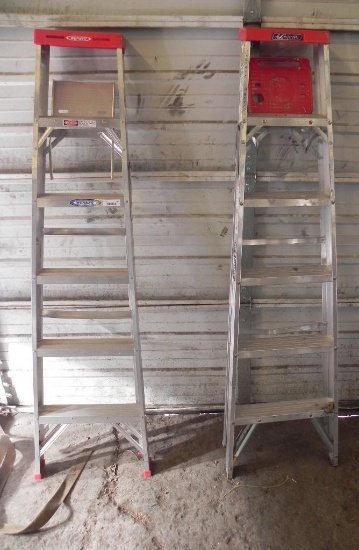 Werner & Louisville 6ft aluminum step ladders.