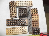 6 steel stamping letter sets with wood cases