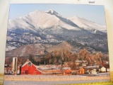 Randall K Roberts (Red barn &Longs Peak CO) Photograph on hard board