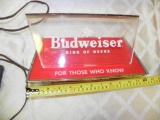 Vintage 1960's Budweiser Beer red light up sign