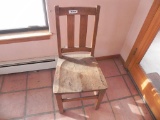 Limberts burned label oak chair.