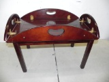 Bombay furniture drop leaf end table with removeable serving trey top