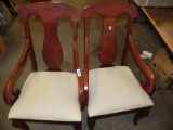 2 American Drew cherry wood captains chairs