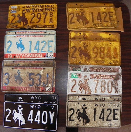 Wyoming license plates