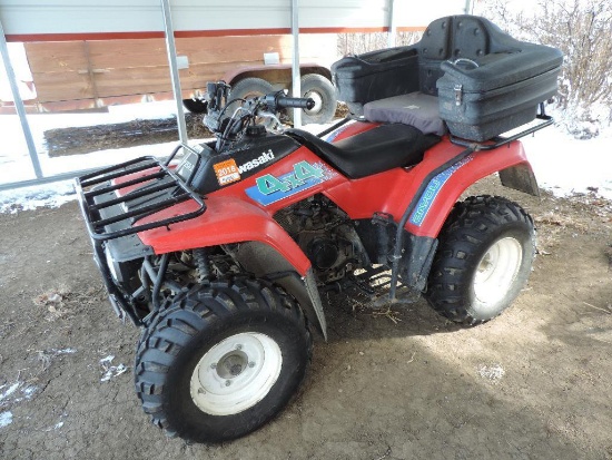 1993 300cc Kawasaki Bayou 4x4 ATV. In good running condition with owners manual.