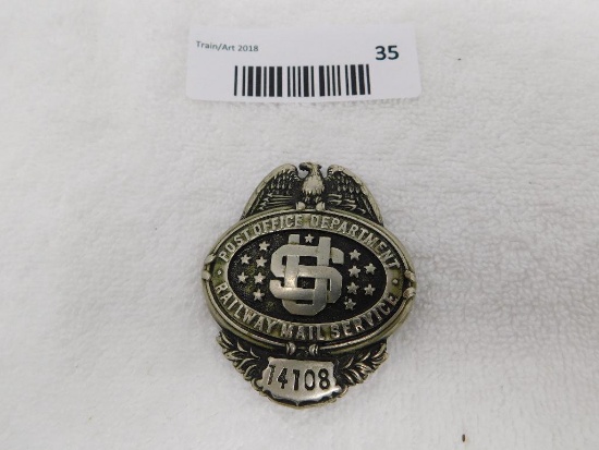 US Post office Railway Mail Service badge