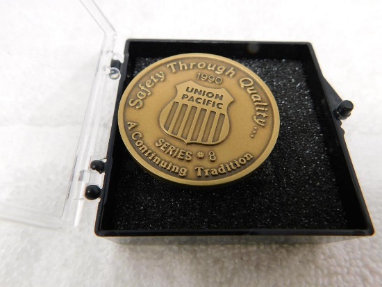 Union Pacific Railroad Safety Through quality Bronze coin