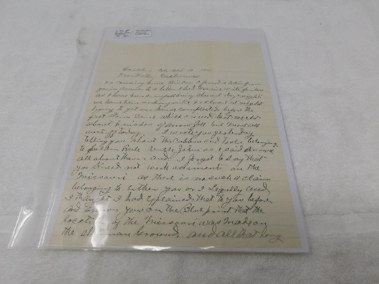 1901 dated W.E Reppy Boulder Colorado mining letter