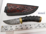 Custom Damascus sheath knife