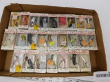 Vintage Helins fishing lures in boxes